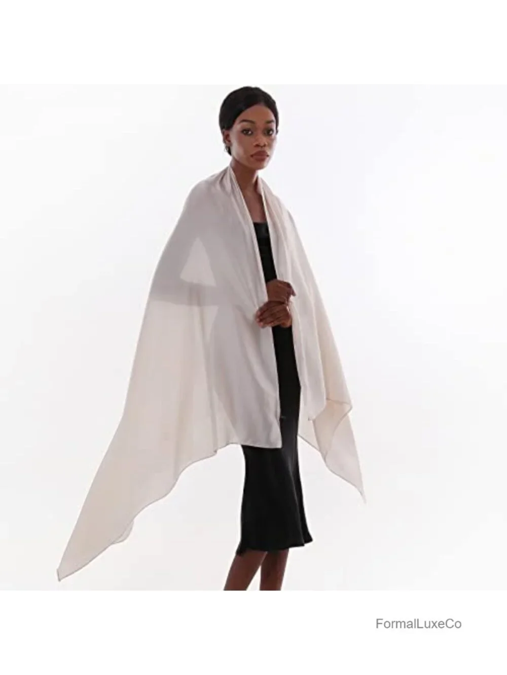 Pashmina Shawl Wrap for Evening Dresses, Silk-Like Scarf